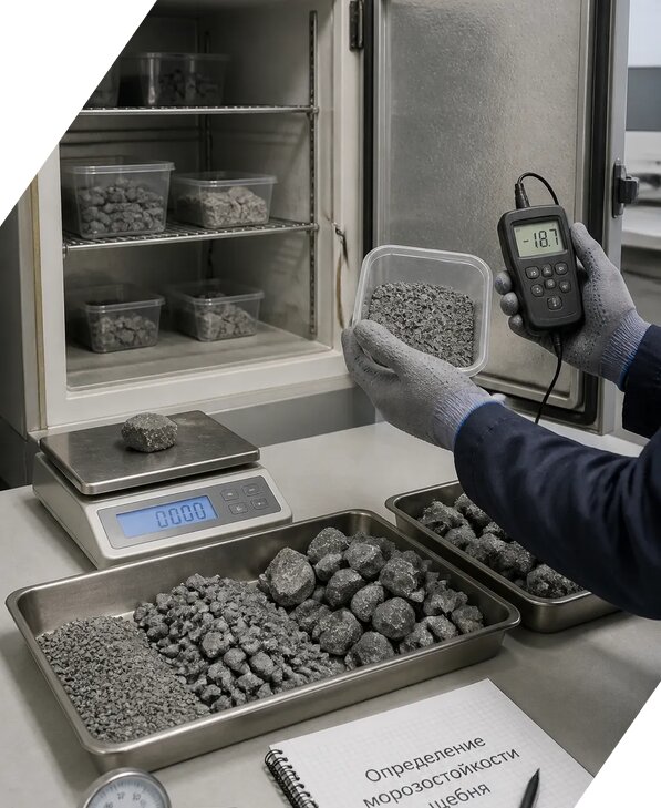 Определение морозостойкости щебня в Апшеронске от 3587 р. | ЭкспертизаРоссия